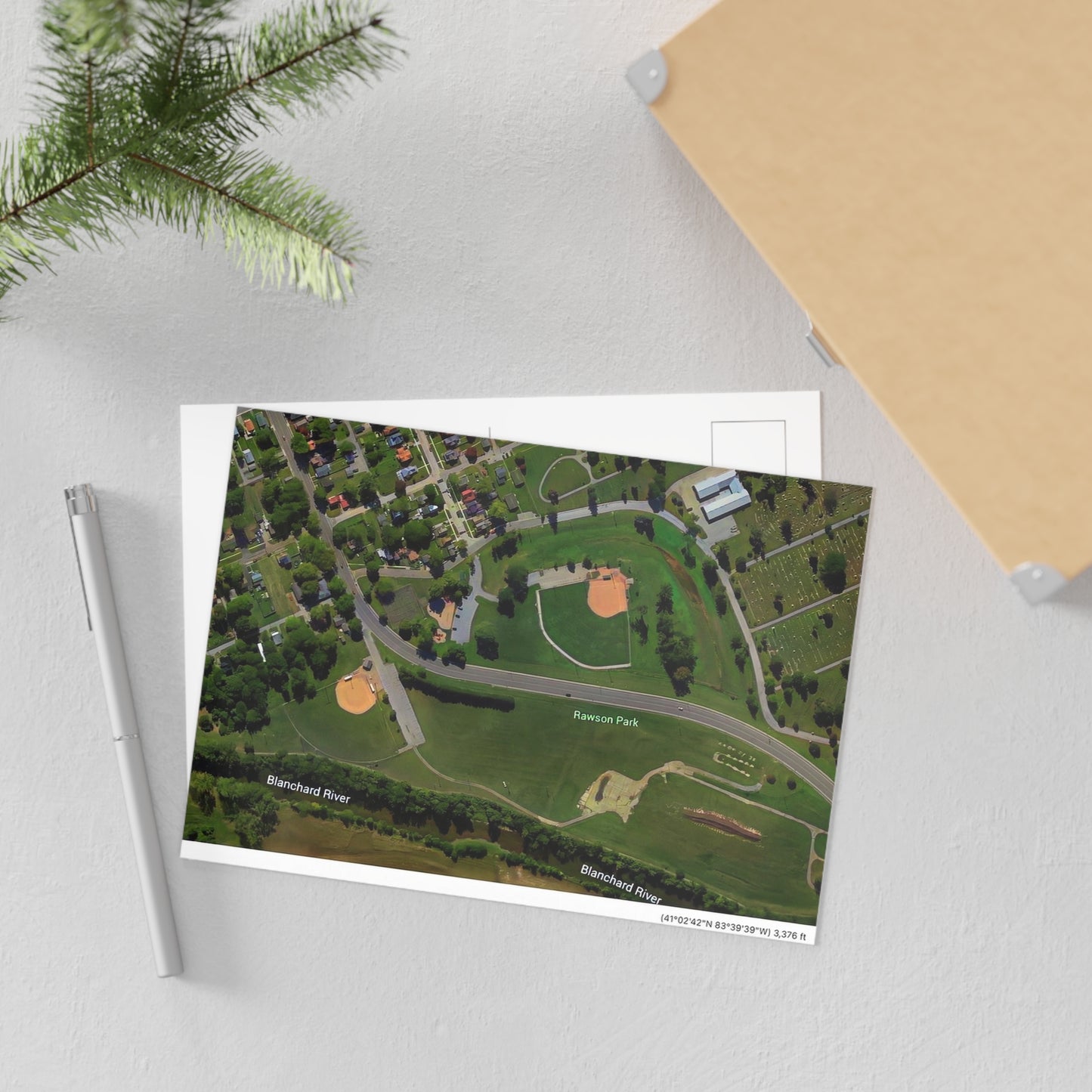 Postkarten von Google Earth 🌏🏞️: Findlay Rawson Park Fine Art Postcards