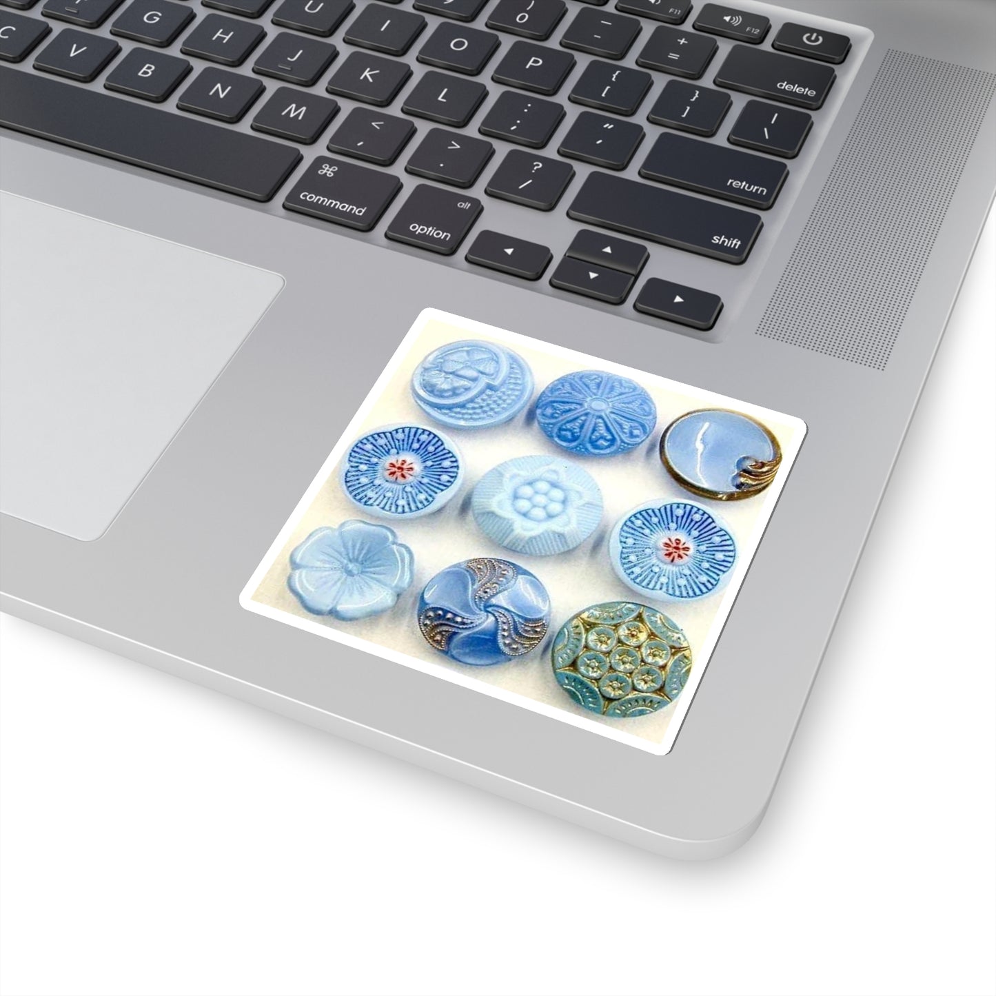 BLUE BUTTONS Kiss-Cut Stickers