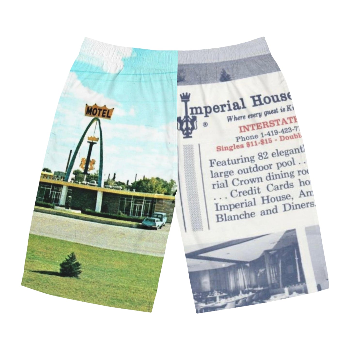 Imperial House Imperial Inn Motel 45840 Men's Board Shorts (AOP)