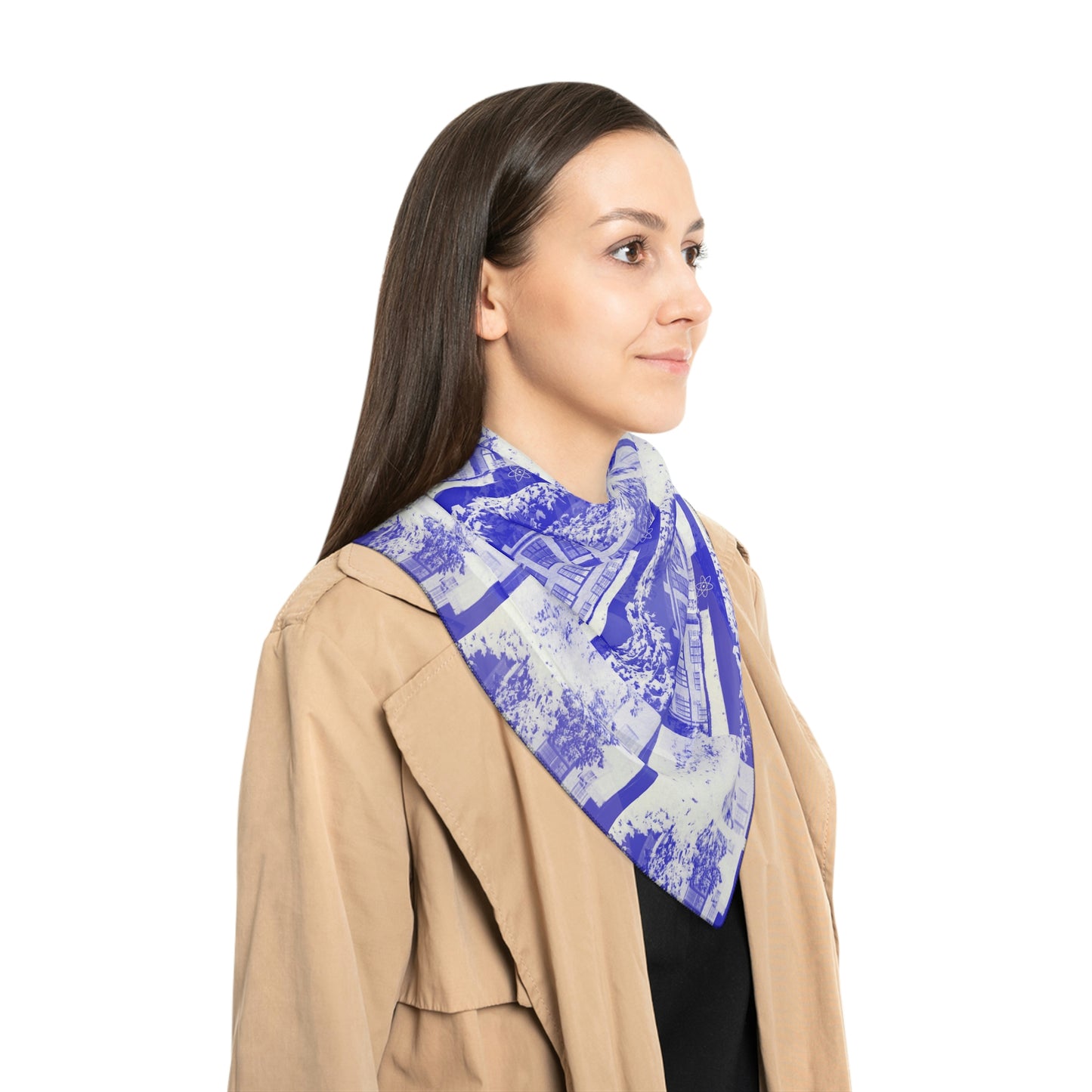 Donnell Junior High 45840 School Colors Cut Collection Poly Scarf