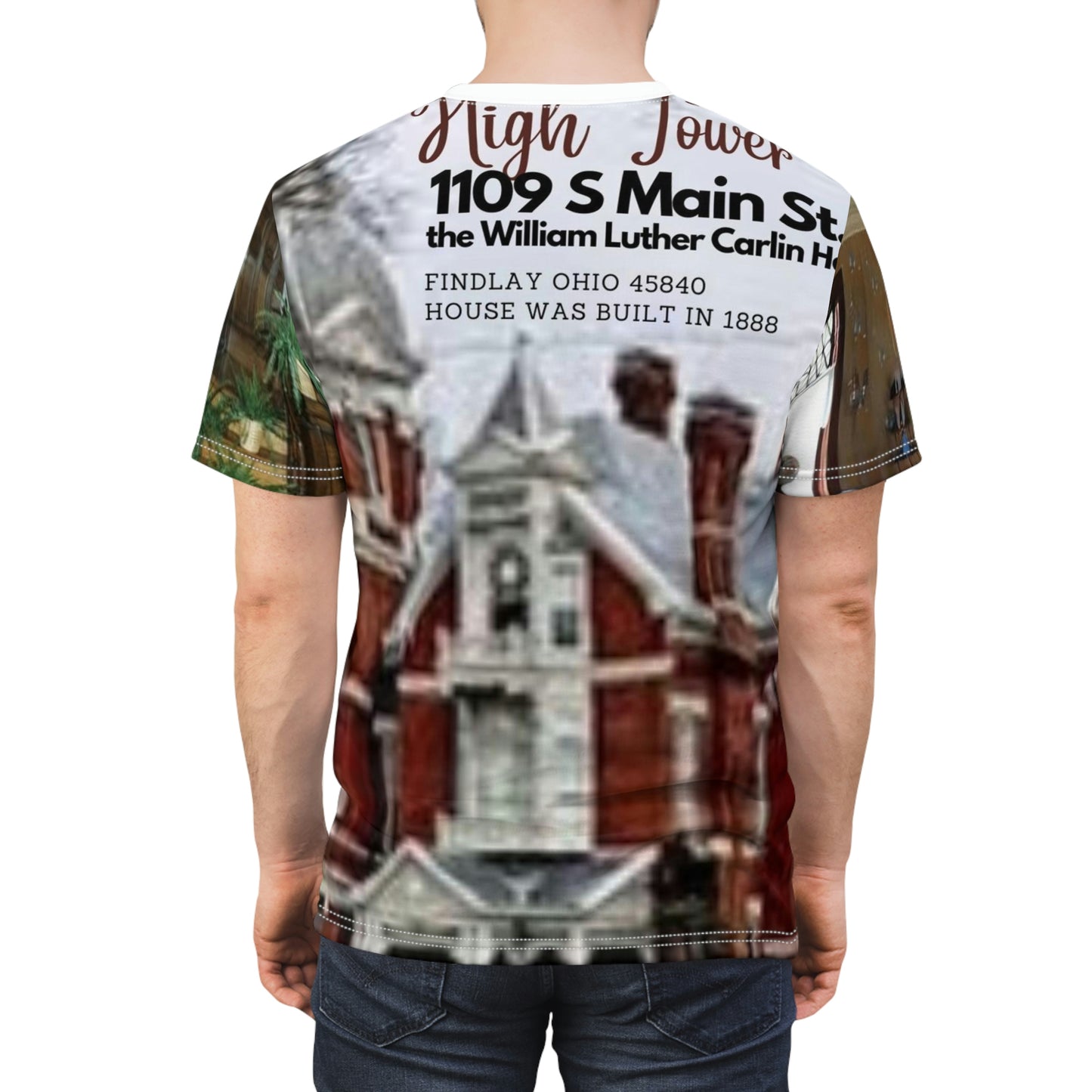„High Tower“ Unisex Cut &amp; Sew T-Shirt (AOP)