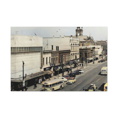 DOWNTOWN Findlay Ohio Crawford to W Main Cross WRAPPED CANVAS