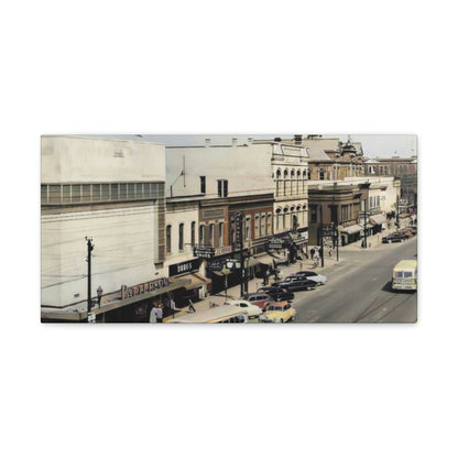 DOWNTOWN Findlay Ohio Crawford to W Main Cross WRAPPED CANVAS