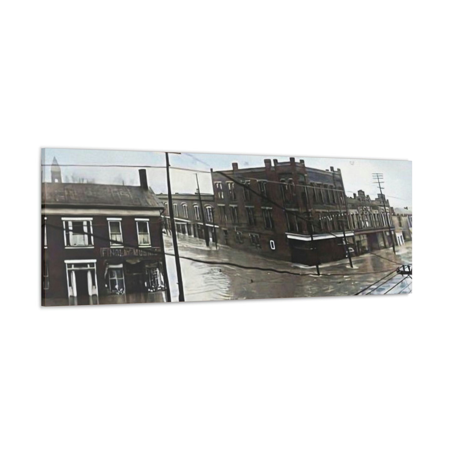 1913 Flood from Front Street part B Canvas Gallery Wraps