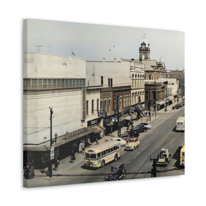 DOWNTOWN Findlay Ohio Crawford to W Main Cross WRAPPED CANVAS