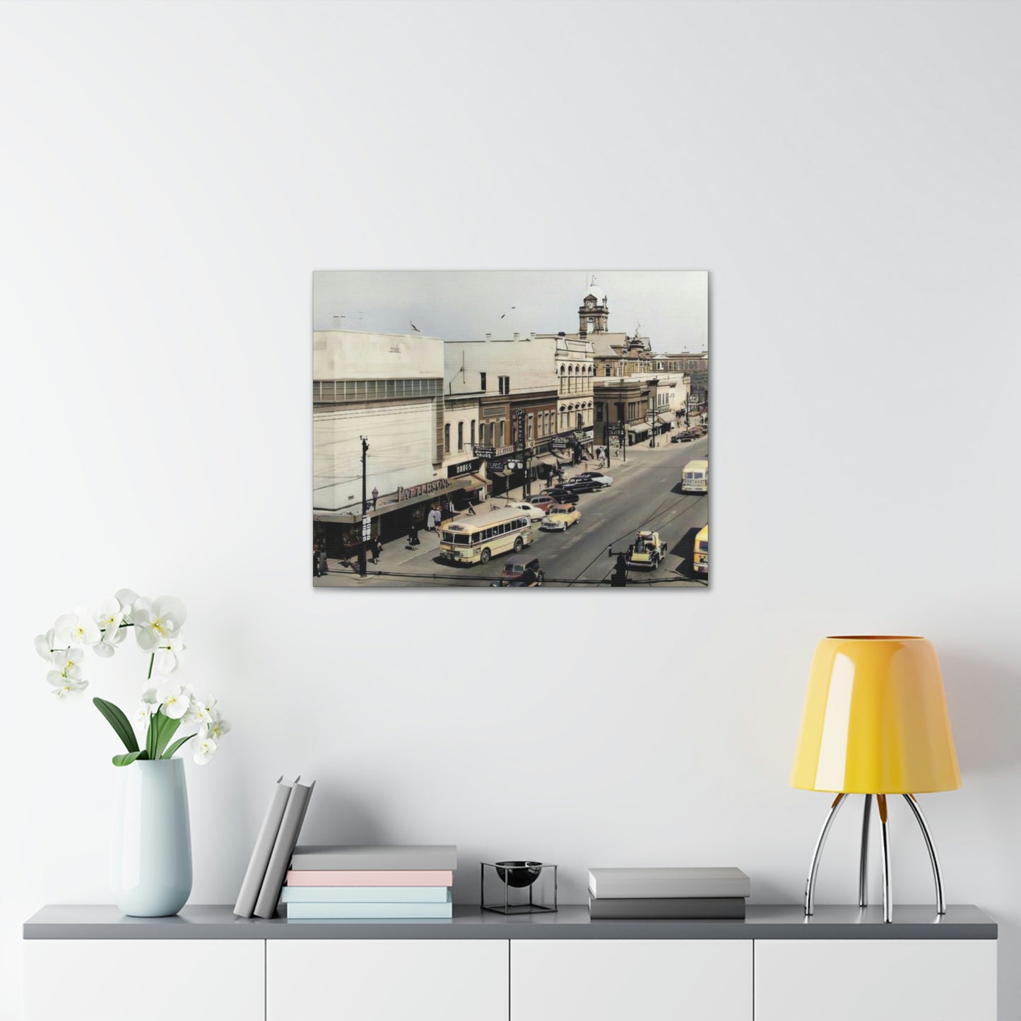 DOWNTOWN Findlay Ohio Crawford to W Main Cross WRAPPED CANVAS