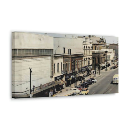 DOWNTOWN Findlay Ohio Crawford to W Main Cross WRAPPED CANVAS