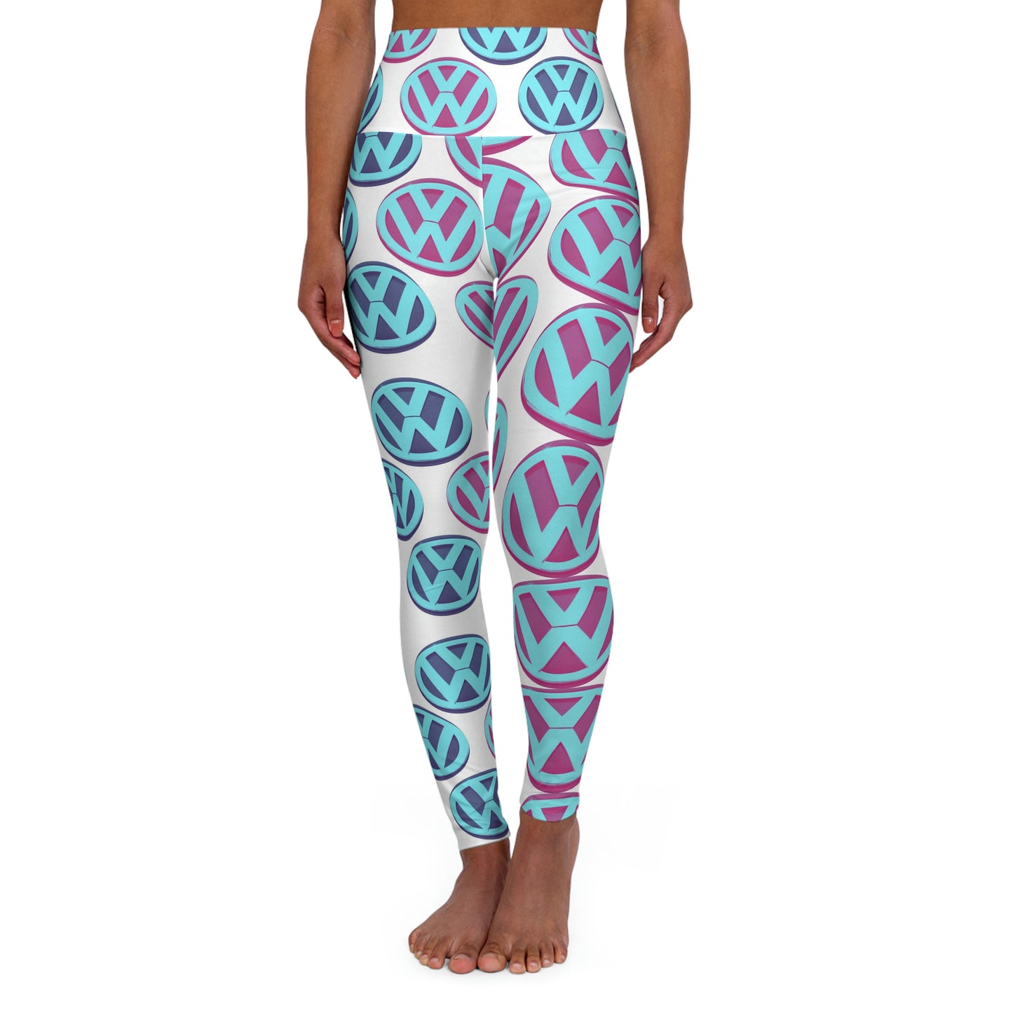 Volkswagen Mystic Peppermint Yoga-Leggings mit hoher Taille (AOP)