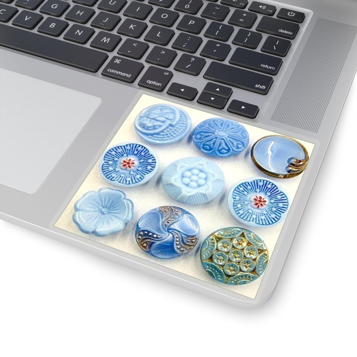 BLUE BUTTONS Kiss-Cut Stickers