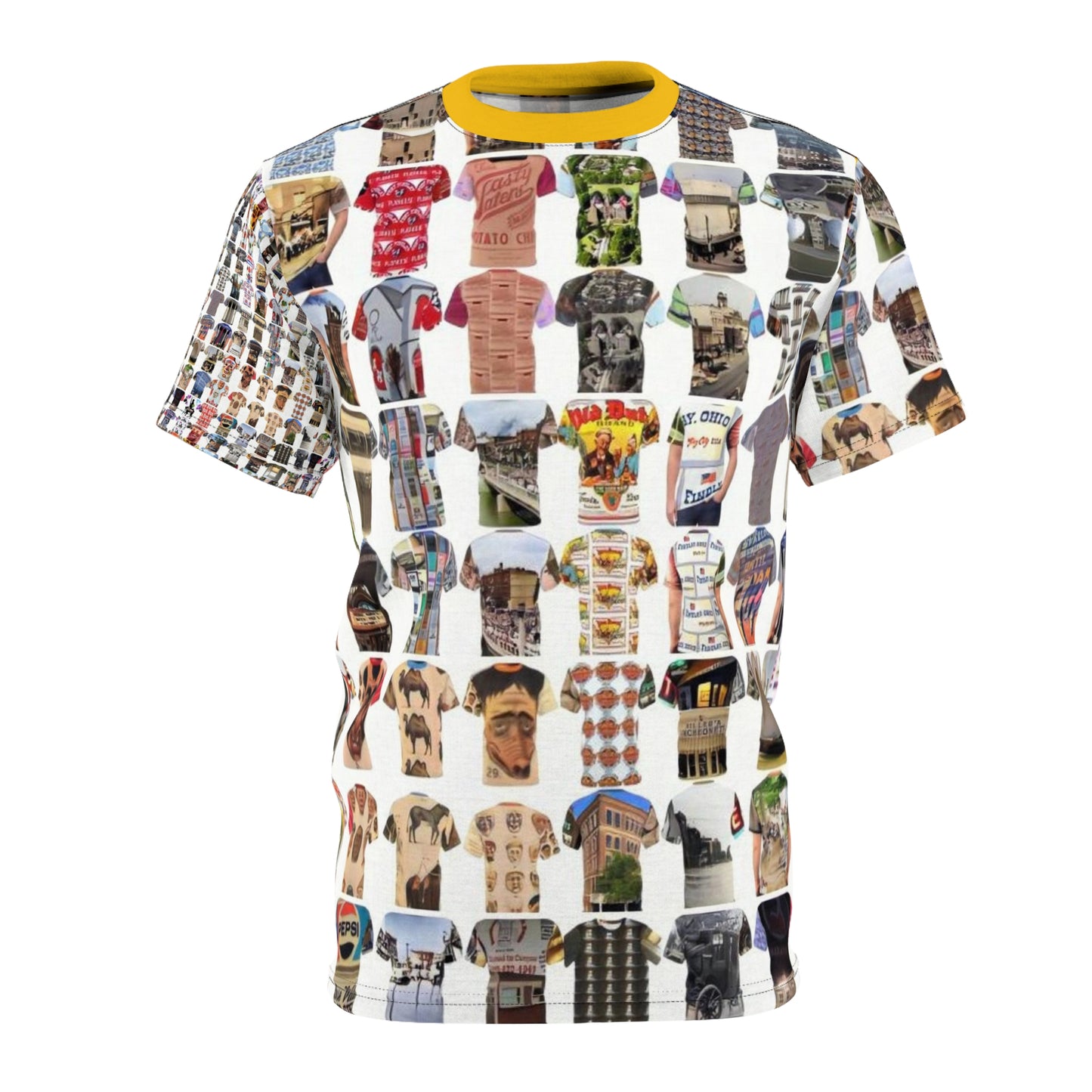 Yellow Collect ALL 32 Unisex Cut & Sew Tee (AOP)