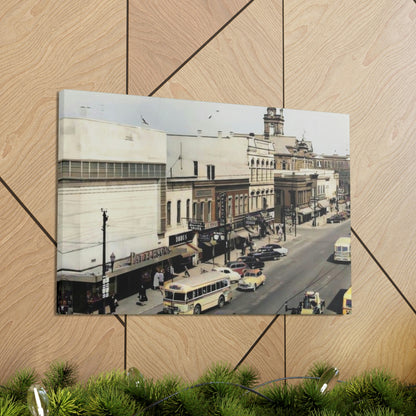 DOWNTOWN Findlay Ohio Crawford to W Main Cross WRAPPED CANVAS