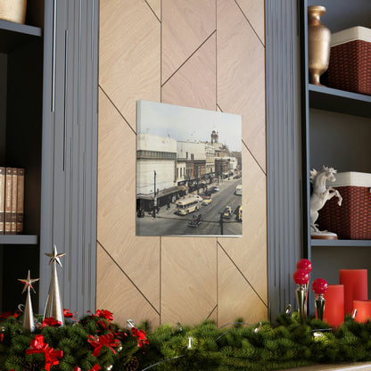 DOWNTOWN Findlay Ohio Crawford to W Main Cross WRAPPED CANVAS