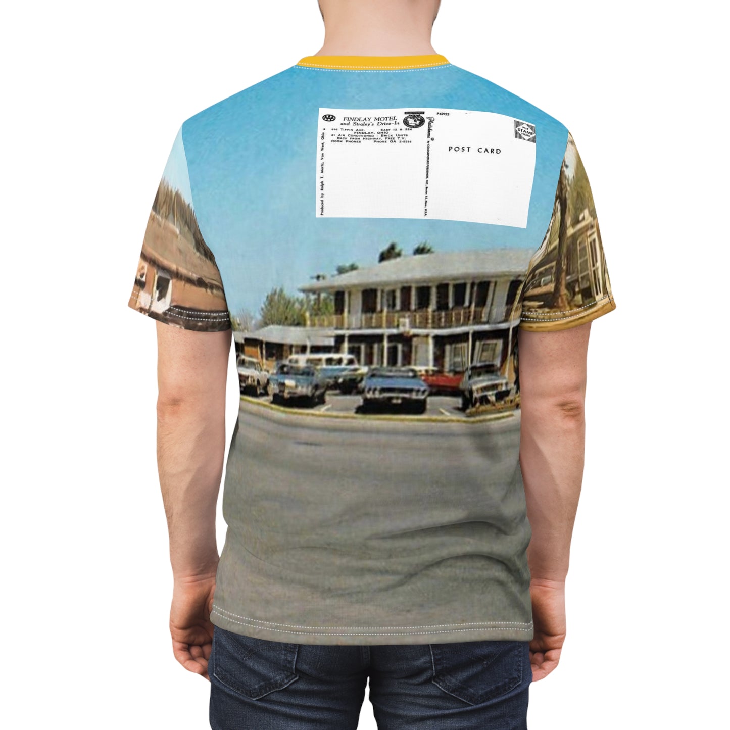 Findlay Motel and Straley’s Drive-In Unisex Cut & Sew Tee (AOP)