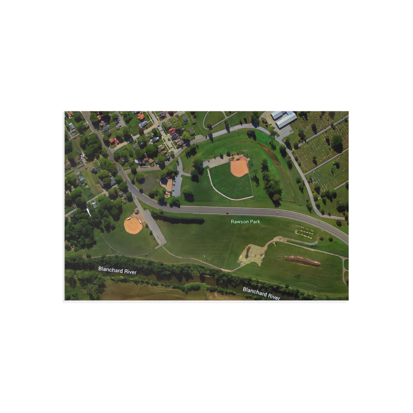 Postkarten von Google Earth 🌏🏞️: Findlay Rawson Park Fine Art Postcards