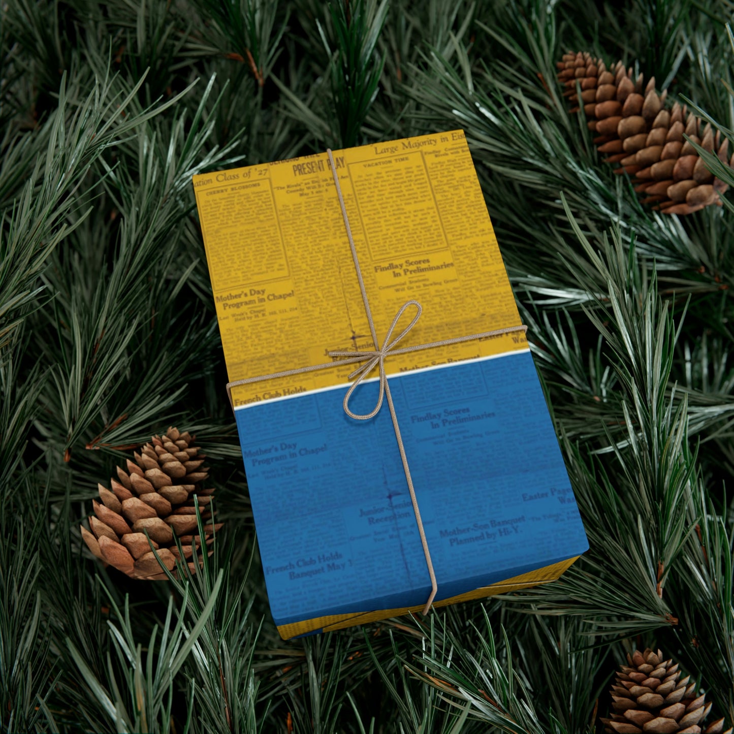 BLUE & GOLD O5-04-1927 edition FRONT PAGE Gift Wrap Paper