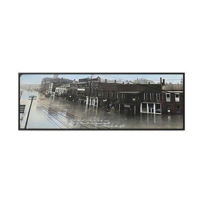 Überschwemmung 1913. Findlay Ohio. Aus Sherman House. Galerie-Leinwandfolien, horizontaler Rahmen