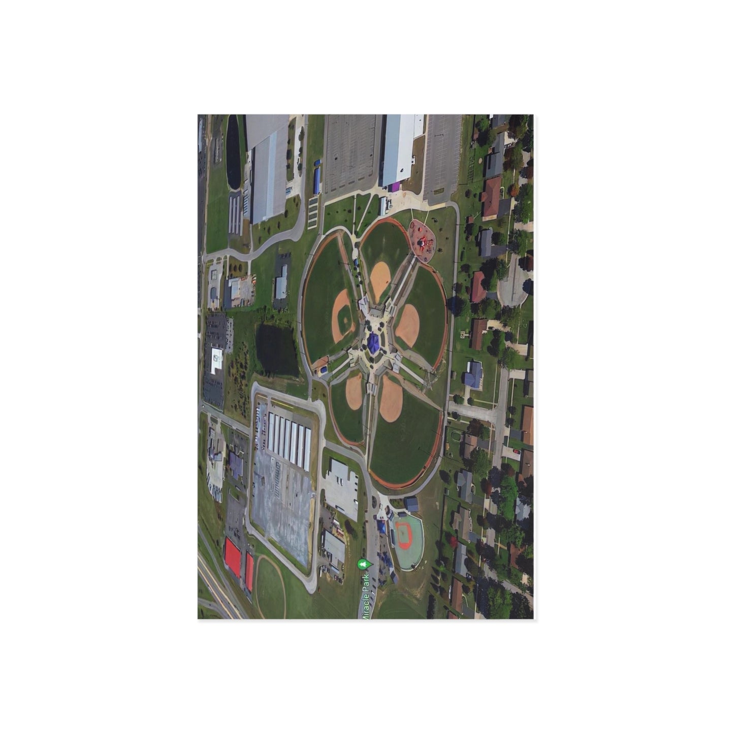 Postkarten von Google Earth 🌏🏞️: Findlay Miracle Park Fine Art Postcards