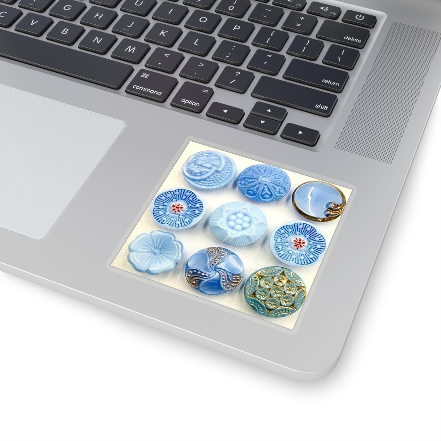 BLUE BUTTONS Kiss-Cut Stickers