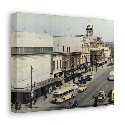 DOWNTOWN Findlay Ohio Crawford to W Main Cross WRAPPED CANVAS