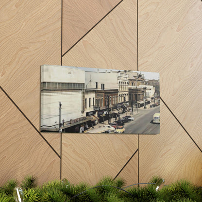 DOWNTOWN Findlay Ohio Crawford to W Main Cross WRAPPED CANVAS