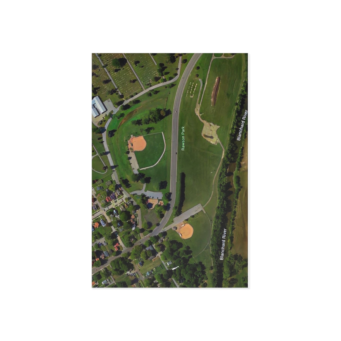 Postkarten von Google Earth 🌏🏞️: Findlay Rawson Park Fine Art Postcards