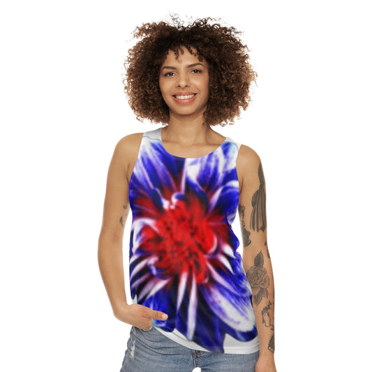 Rot Weiß und Bloom 45840 Unisex Tank Top (AOP)