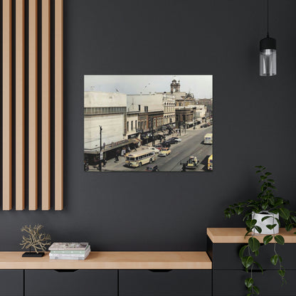 DOWNTOWN Findlay Ohio Crawford to W Main Cross WRAPPED CANVAS