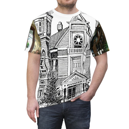 „High Tower“ Unisex Cut &amp; Sew T-Shirt (AOP)