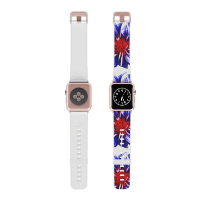 Red White and Bloom 45840 Watch Band for Apple Watch