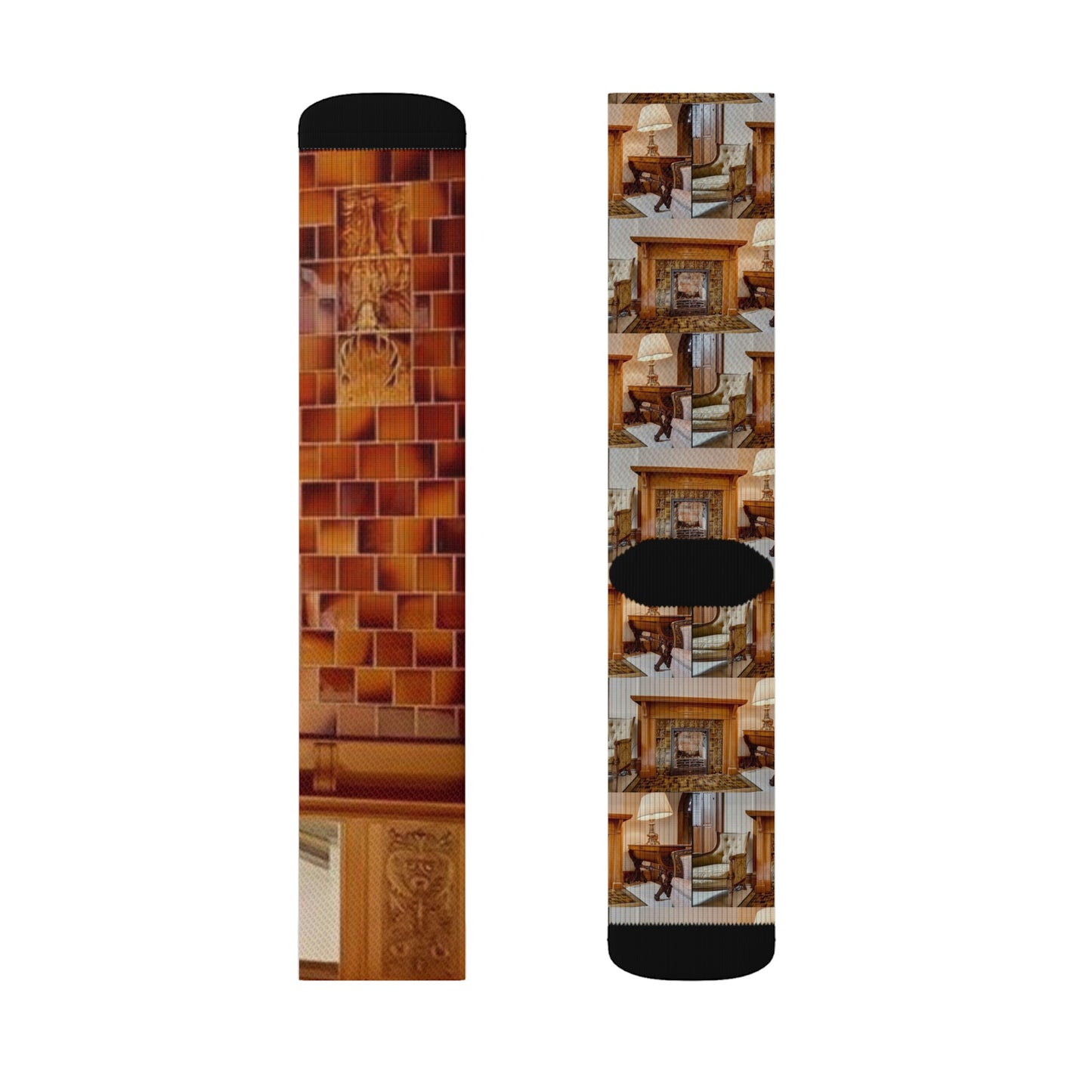 904 S Main 45840 Housing Boom Amber Fireplace Sublimation Socks