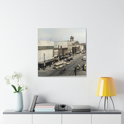 DOWNTOWN Findlay Ohio Crawford to W Main Cross WRAPPED CANVAS