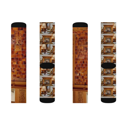 904 S Main 45840 Housing Boom Amber Fireplace Sublimation Socks