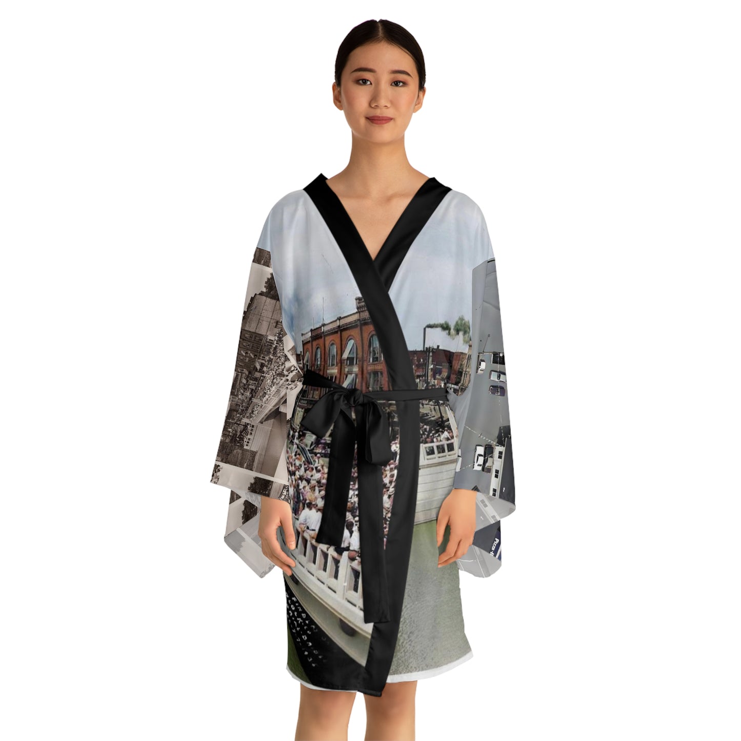 BRIDGE DEDICATION 1935 / 1981 Flood Long Sleeve Kimono Robe (AOP)