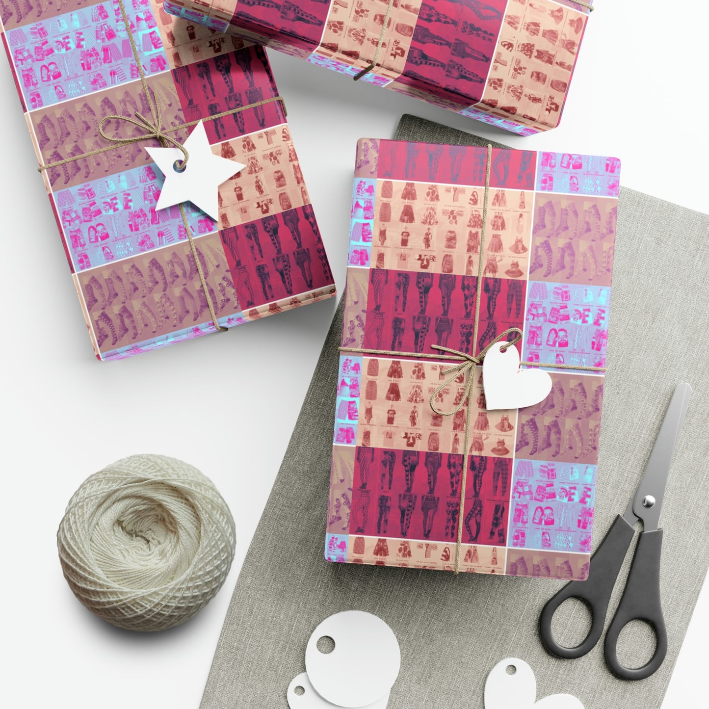 Printed Postcards Gift Wrap Paper