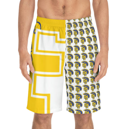 Findlay High School Tommy Trojan Herren-Boardshorts (AOP)