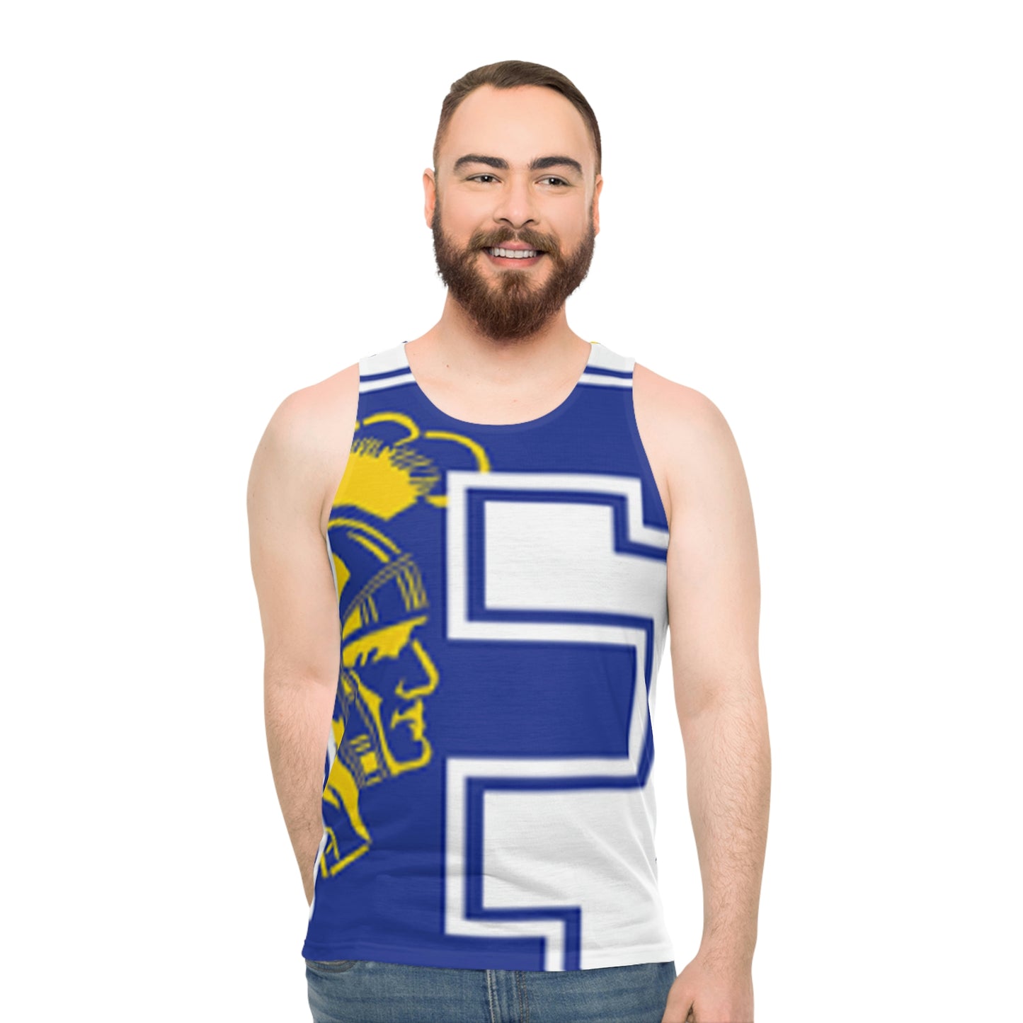 Blue and Gold FINDLAY HIGH SCHOOL Unisex Tank Top (AOP)