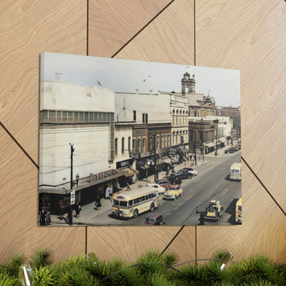 DOWNTOWN Findlay Ohio Crawford to W Main Cross WRAPPED CANVAS