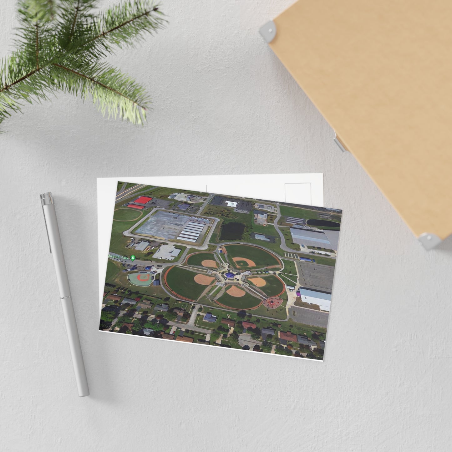 Postkarten von Google Earth 🌏🏞️: Findlay Miracle Park Fine Art Postcards