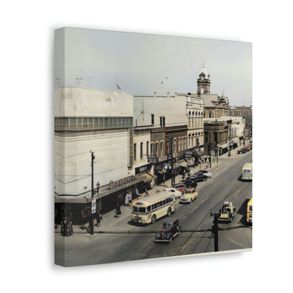 DOWNTOWN Findlay Ohio Crawford to W Main Cross WRAPPED CANVAS