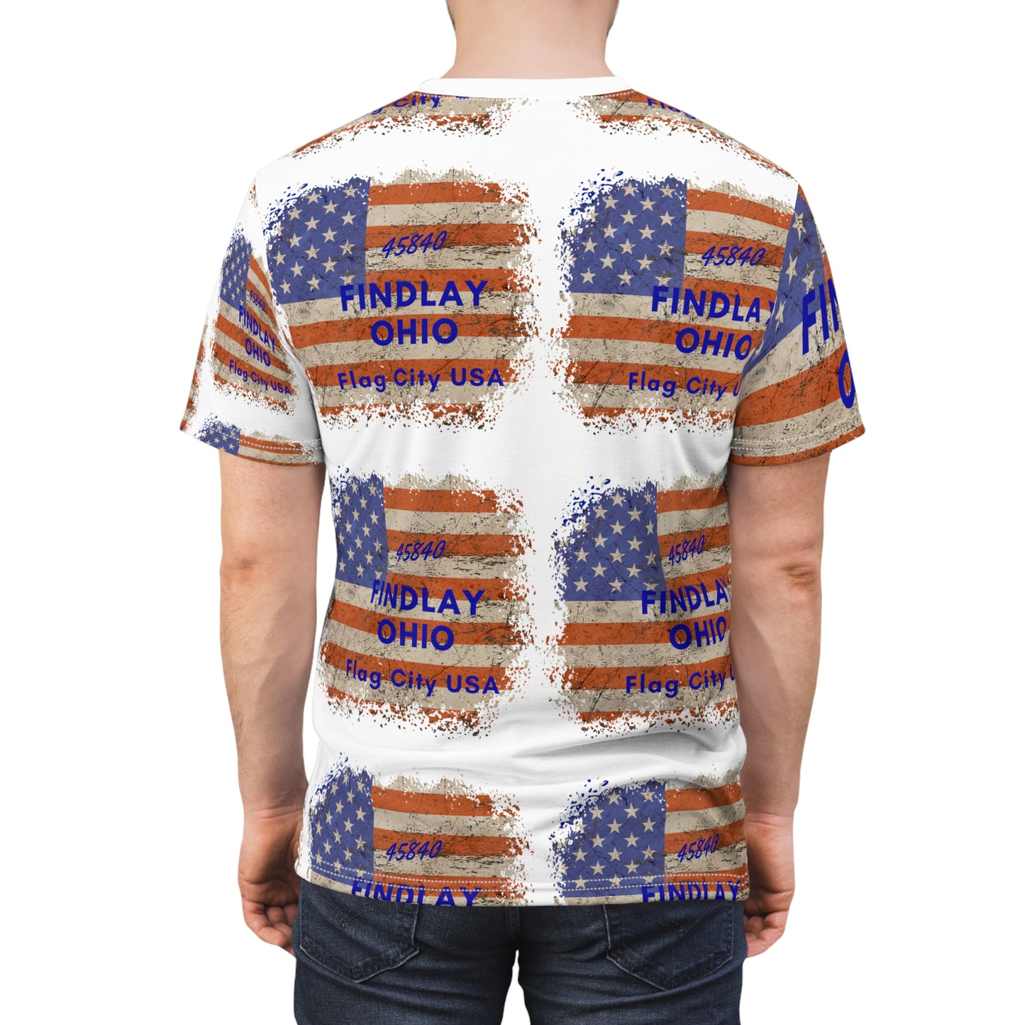 45840 Findlay Ohio Unisex Cut &amp; Sew T-Shirt (AOP)