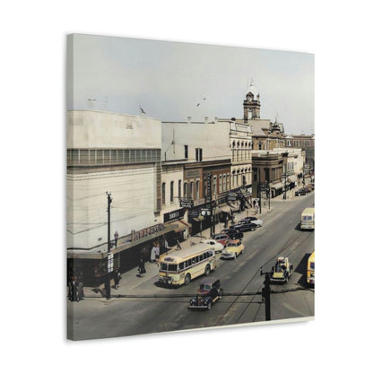 DOWNTOWN Findlay Ohio Crawford to W Main Cross WRAPPED CANVAS