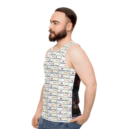 Covered Wagon Flag City Unisex Tank Top (AOP)