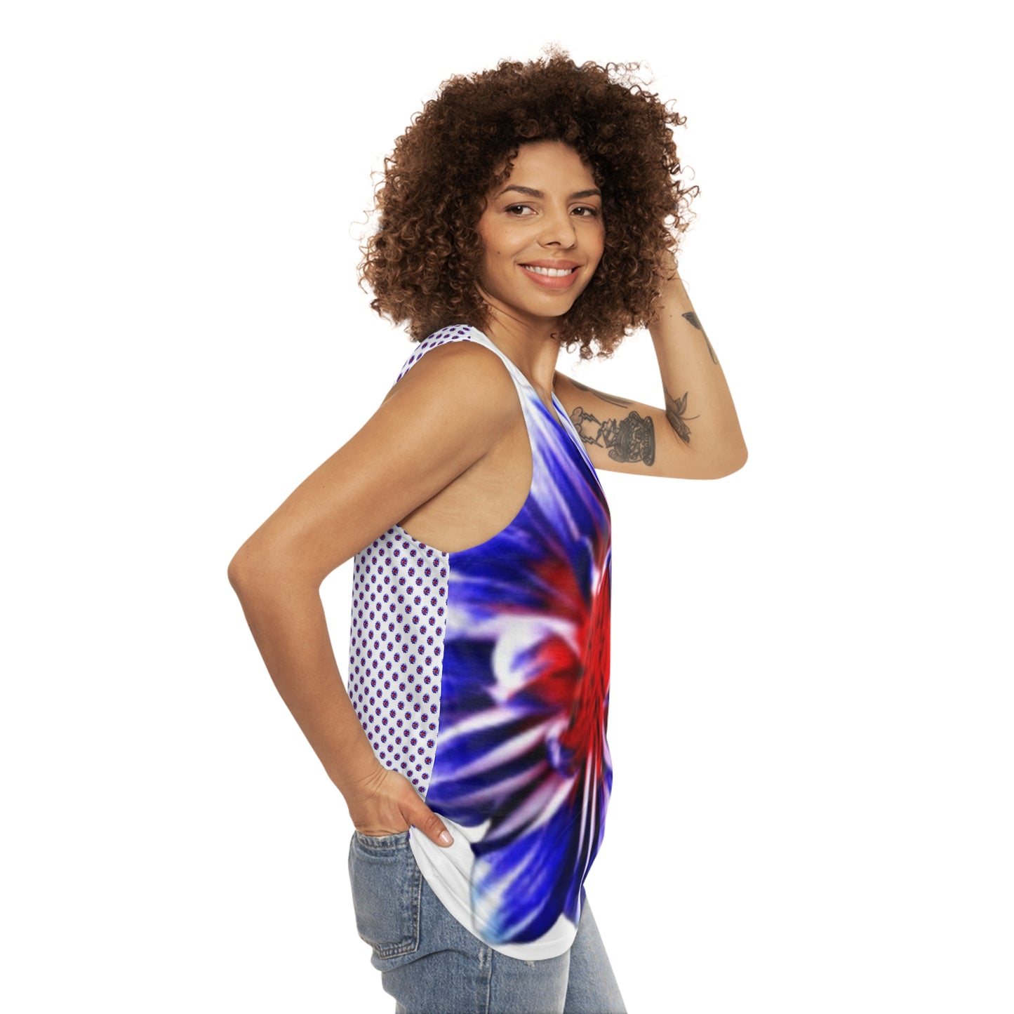 Red White and Bloom 45840 Unisex Tank Top (AOP)