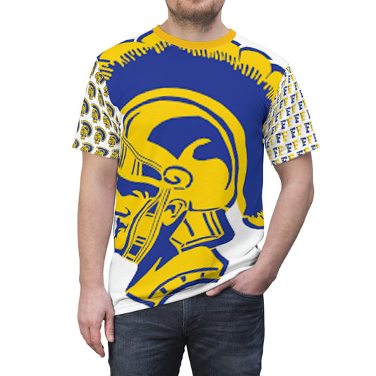 Tommy Trojan Findlay High School Unisex Cut &amp; Sew T-Shirt (AOP)