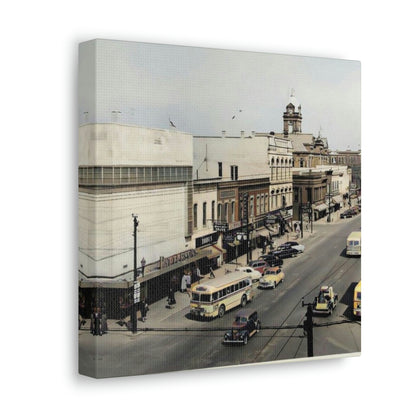 DOWNTOWN Findlay Ohio Crawford to W Main Cross WRAPPED CANVAS