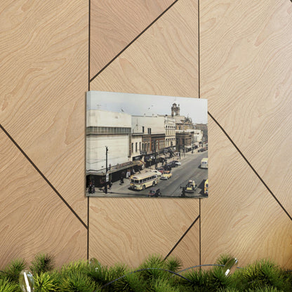 DOWNTOWN Findlay Ohio Crawford to W Main Cross WRAPPED CANVAS